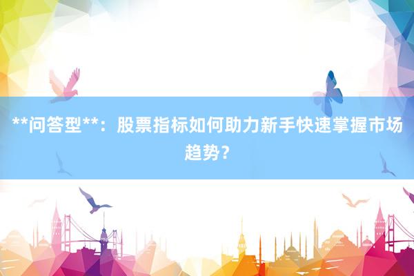 **问答型**：股票指标如何助力新手快速掌握市场趋势？