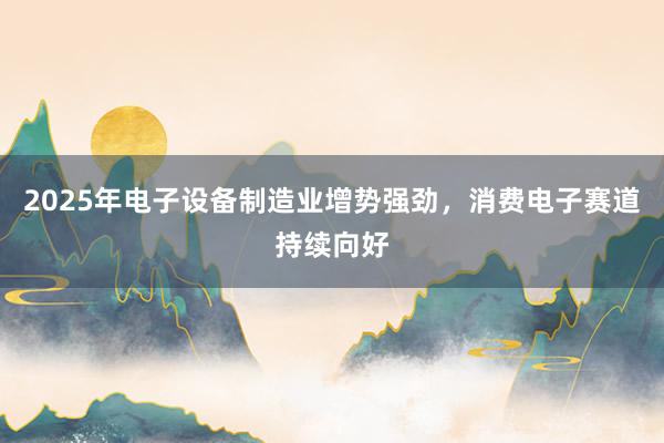 2025年电子设备制造业增势强劲，消费电子赛道持续向好