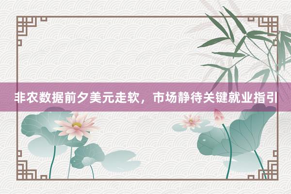 非农数据前夕美元走软，市场静待关键就业指引