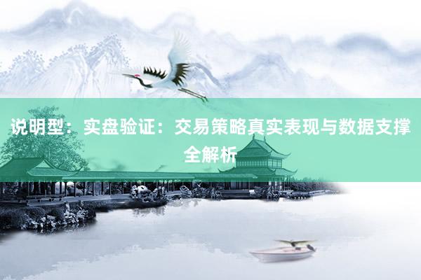 说明型：实盘验证：交易策略真实表现与数据支撑全解析