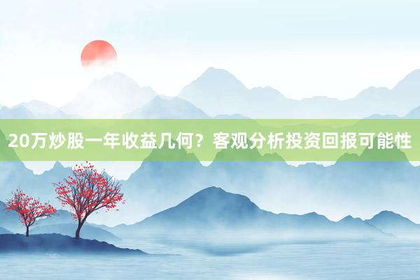 20万炒股一年收益几何？客观分析投资回报可能性