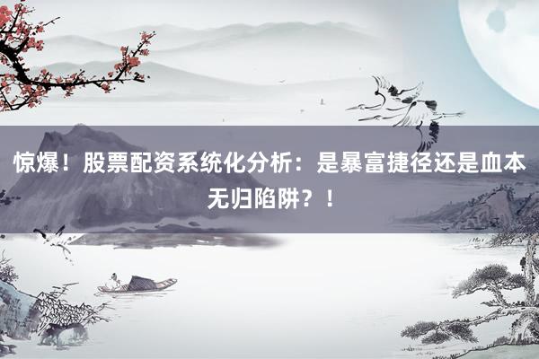 惊爆！股票配资系统化分析：是暴富捷径还是血本无归陷阱？！